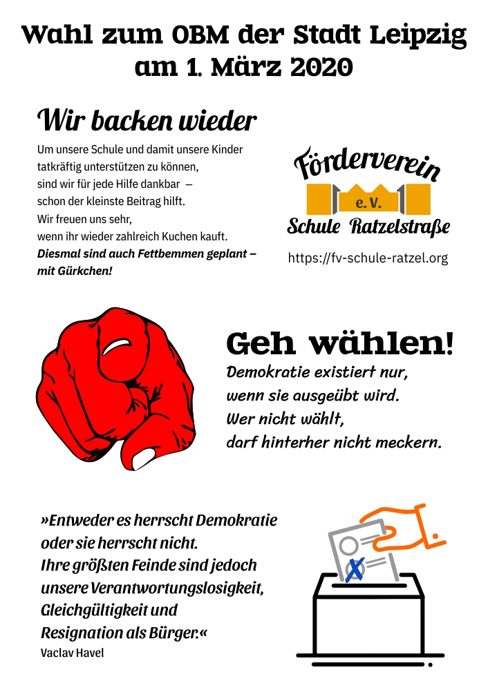 Bild: Kuchenbasarwahlplakat